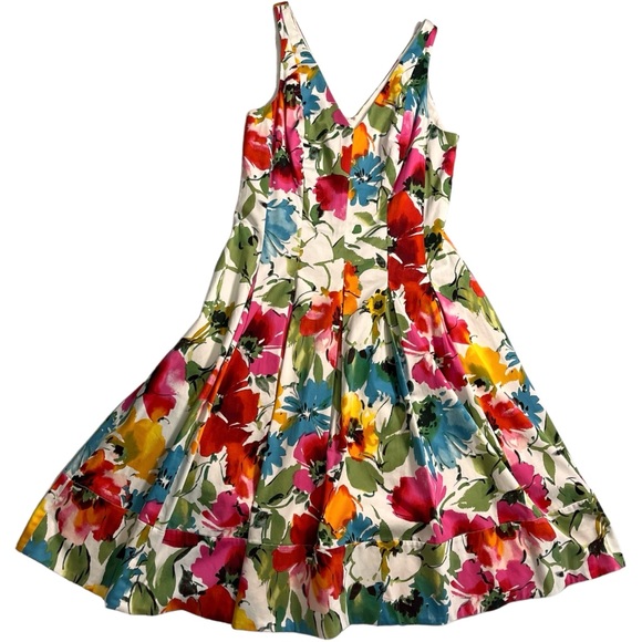 Ralph Lauren Dresses & Skirts - Ralph Lauren Floral Tank Top Fit and Flare Dress size 6